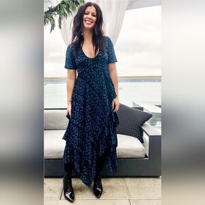 ALC Blue Patterned Cocktail Dress